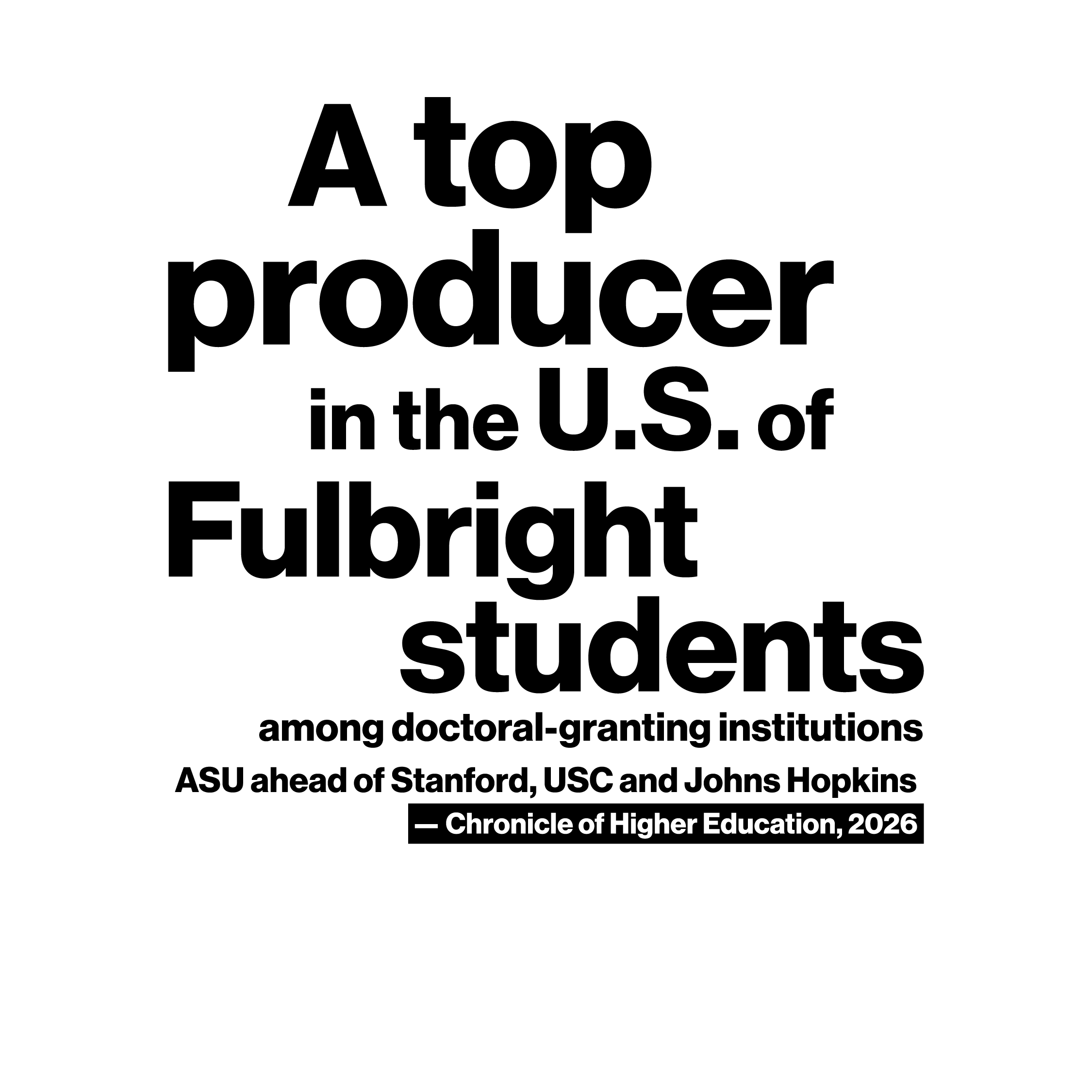 A top producer of Fulbright students